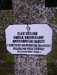 Alojzy Drozdowski upami�tniony na imiennej tablicy epitafijnej na mogile zbiorowej na cm. wojennym w Rydwanie. Stan z dn. 31.08.2012 r. (fot. B�a�ej Kucharski).
