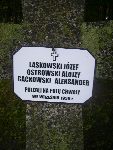 J�zef Laskowski upami�tniony na imiennej tablicy epitafijnej na mogile zbiorowej na cm. wojennym w Rydwanie. Stan z dn. 31.08.2012 r. (fot. B�a�ej Kucharski).