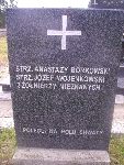Strz. J�zef Wojenkowski upami�tniony na imiennej tablicy epitafijnej na mogile zbiorowej w obr�bie kwatery wojennej �o�nierzy Wojska Polskiego na cm. parafii rzymskokatolickiej pw. �w. Macieja Aposto�a i �w. Ma�gorzaty w Bednarach. Stan z dn. 06.09.2012 r. (fot. B�a�ej Kucharski).