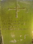 Strz. J�zef �adziak upami�tniony (jako Wac�aw �adziak?) na imiennej tablicy epitafijnej na jednej z mogi� zbiorowych na cm. wojennym w Kompinie. Stan z dn. 15. 09. 2012 r. (fot. B�a�ej Kucharski).