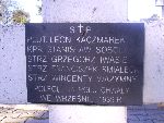Strz. Wincenty Wozymny (Wa�ymny) upami�tniony na imiennej tablicy epitafijnej na mogile zbiorowej w obr�bie kwatery wojennej �o�nierzy Wojska Polskiego na cm. parafii rzymskokatolickiej pw. �w. Wawrzy�ca w Kocierzewie P�d. Stan z dn. 22.09.2012 r. (fot. B�a�ej Kucharski).