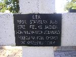 Strz. Feliks Jagier upami�tniony na imiennej tablicy epitafijnej na mogile zbiorowej w obr�bie kwatery wojennej �o�nierzy Wojska Polskiego na cm. parafii rzymskokatolickiej pw. �w. Wawrzy�ca w Kocierzewie P�d. Stan z dn. 22.09.2012 r. (fot. B�a�ej Kucharski).