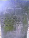 Strz. Szczepan H�ussa (H�osa) upami�tniony na imiennej tablicy epitafijnej na mogile zbiorowej na cm. wojennym w Kompinie. Stan z dn. 15.09.2012 r. (fot. B�a�ej Kucharski).