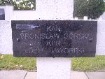 Kan. Bronis�aw G�rski upami�tniony na imiennej tablicy epitafijnej na mogile zbiorowej w obr�bie kwatery wojennej �o�nierzy Wojska Polskiego na cm. parafii rzymskokatolickiej pw. �w. Jakuba Aposto�a w Zdunach. Stan z dn. 27.09.2012 r. (fot. B�a�ej Kucharski).