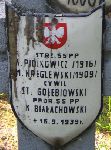 Andrzej Piolkowicz, upami�tniony na imiennej tablicy epitafijnej na kwaterze wojennej na cmentarzu rzymskokatolickim w Rybnie. Stan z 2005r.