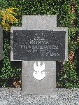 Strz. Borys Francewicz upami�tniony na imiennej tablicy epitafijnej na mogile zbiorowej w obr�bie kwatery wojennej �o�nierzy Wojska Polskiego na cmentarzu parafialnym w Woli Cyrusowej. Stan z dn. 21.09.2013r. (fot. B�a�ej Kucharski).
