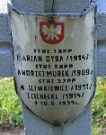 Natan �liwkowicz (�liwkiewicz), upami�tniony na imiennej tablicy epitafijnej na kwaterze wojennej na cmentarzu rzymskokatolickim w Rybnie. Stan z 2005r.