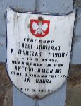 Kazimierz Barczak, upami�tniony na imiennej tablicy epitafijnej na kwaterze wojennej na cmentarzu rzymskokatolickim w Rybnie. Stan z 2005r.