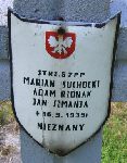 Adam Rzonak (Rzdnak), upami�tniony na imiennej tablicy epitafijnej na kwaterze wojennej na cmentarzu rzymskokatolickim w Rybnie. Stan z 2005r.