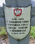 Stefan Krychniak, upami�tniony na imiennej tablicy epitafijnej na kwaterze wojennej na cmentarzu rzymskokatolickim w Rybnie. Stan z 2005r.