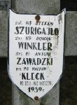 Antoni Zawadzki, upami�tniony na imiennej tablicy epitafijnej na wydzielonej kwaterze na cmentarzu rzymskokatolickim w Juliopolu.