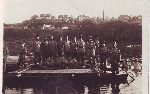 A. Ko�cielny w czasie s�u�by w KOP Wo�o�yn (z ty�u z wios�em) 1930-32