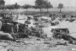 Pobojowisko w miejscu przeprawy �o�nierzy Wojska Polskiego przez doln� Bzur� we wrze�niu 1939 r. (fot. ze zbior�w Narodowego Archiwum Cyfrowego).